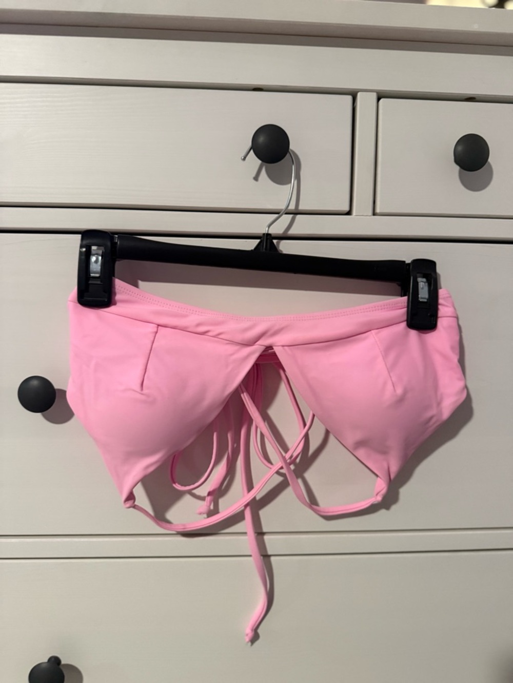 Pink Bikini Top and Bottom Solid Light Pink